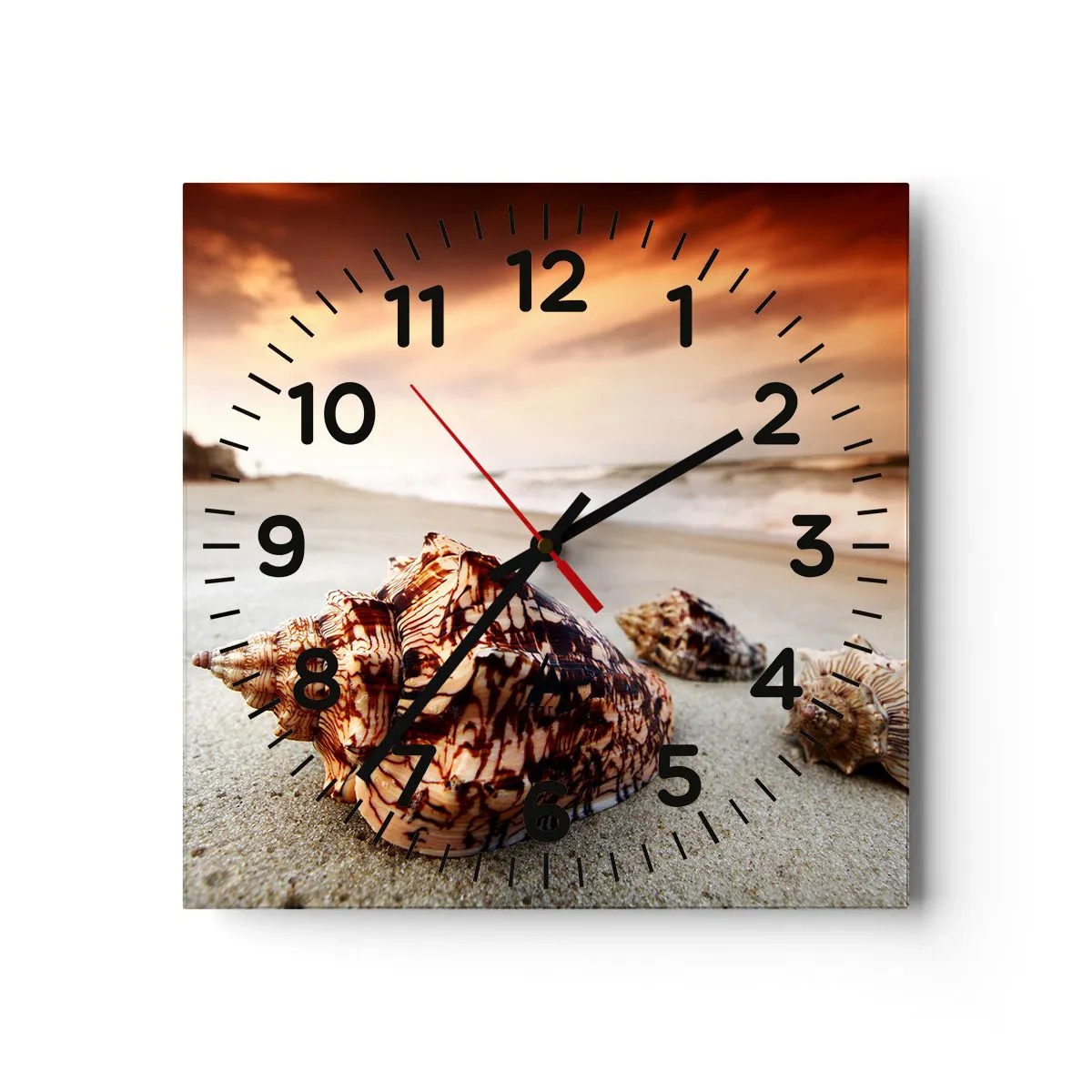 Zegar ścienny - Wygnanki fal - 30x30 cm