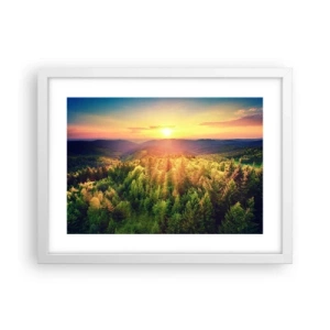 Plakat w białej ramie - Wierzchołki i szczyty - 40x30 cm
