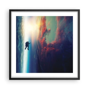 Plakat w czarnej ramie - Mierzyć się ze wszechświatem - 50x50 cm