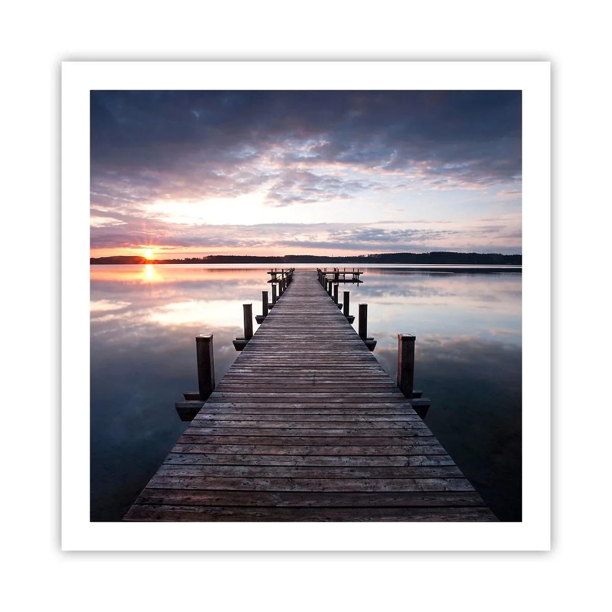 Plakat - Cicha granica dnia i nocy - 60x60 cm