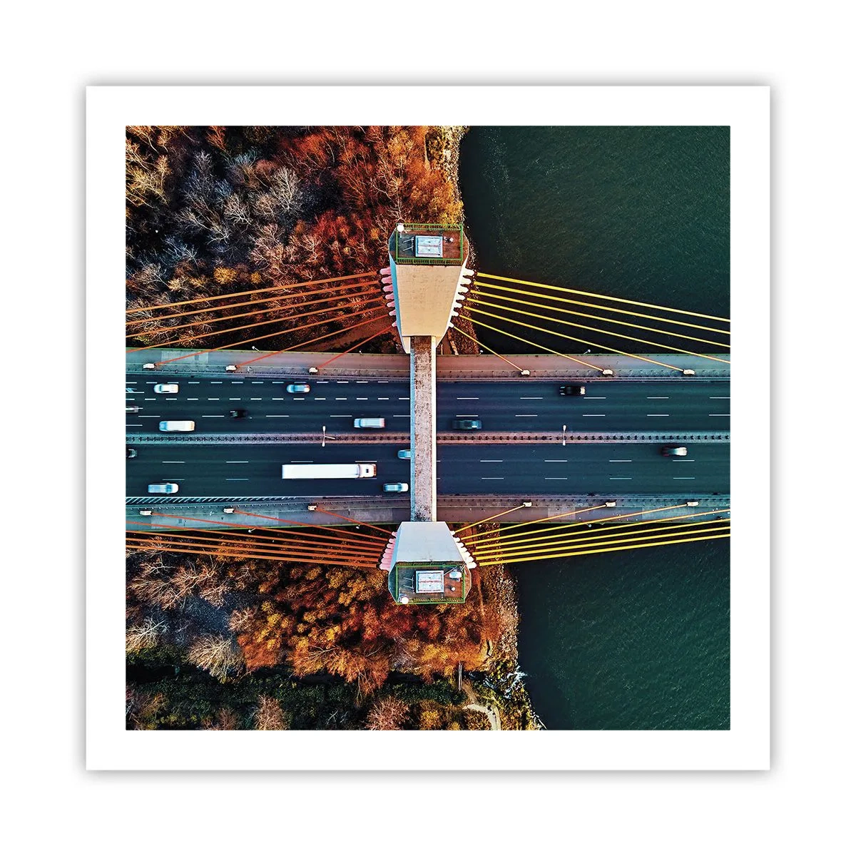 Plakat - ZA wodami, za lasami - 60x60 cm