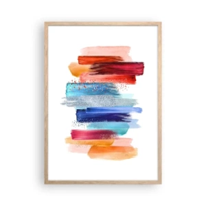 Plakat w ramie jasny dąb - W górę i w dół  - 50x70 cm