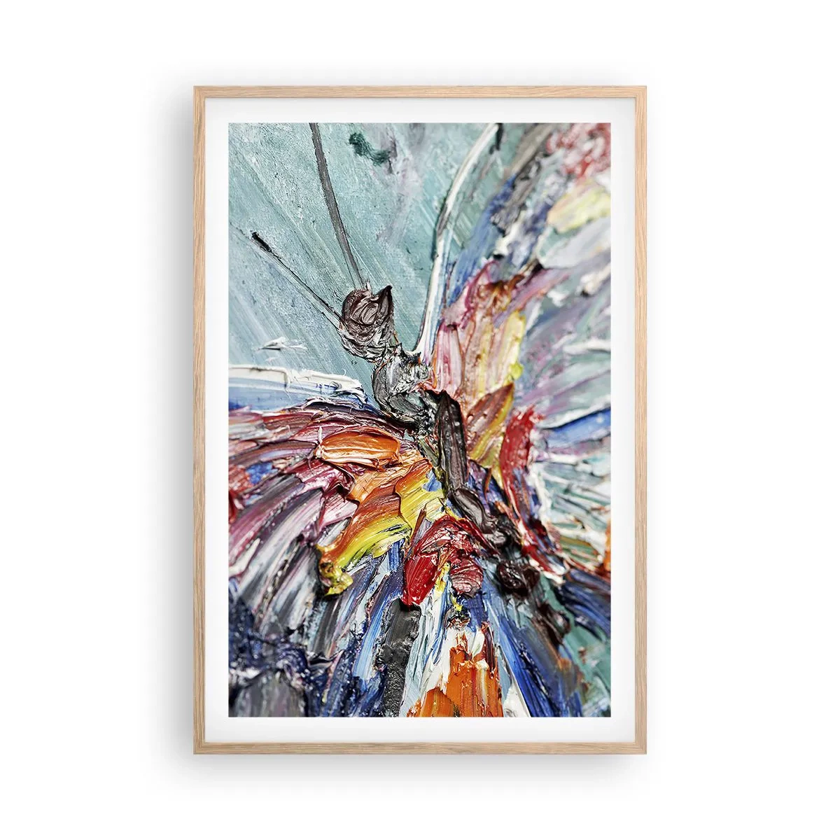 Plakat w ramie jasny dąb - Pomalowany przez naturę - 61x91 cm