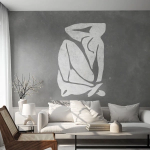 Fototapeta Premium Canvas - W zamyśleniu - Minimalistyczny, Akt, Delikatny - 350x256 cm