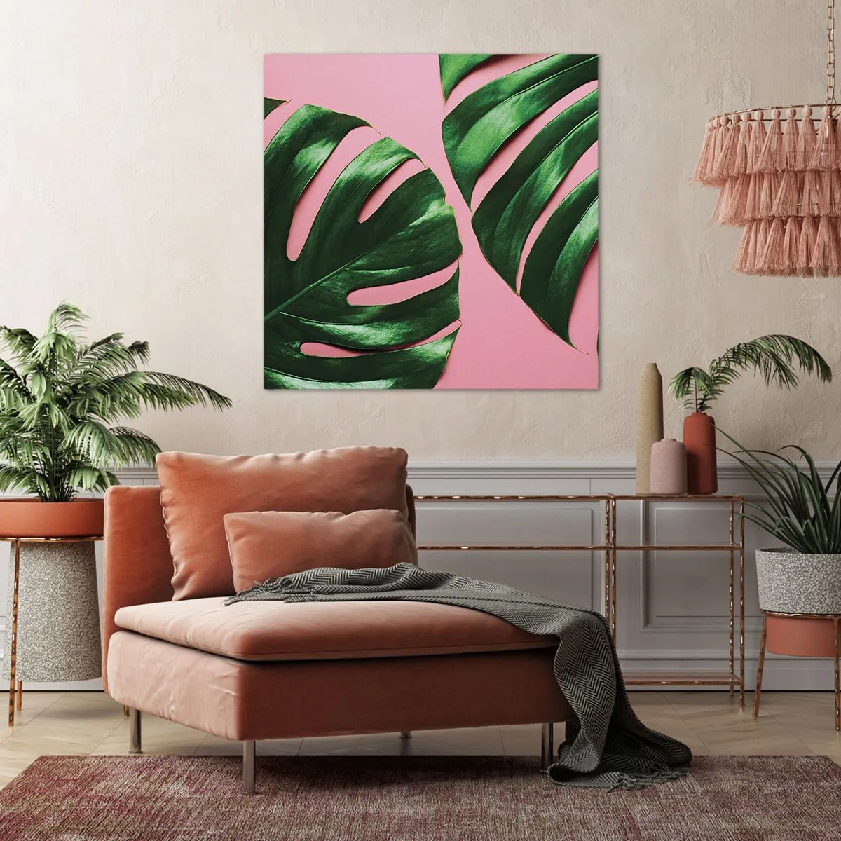 Obraz na płótnie - Zielone rendez-vous - 60x60 cm
