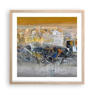 Plakat w ramie jasny dąb - Wszystko się poukłada - 50x50 cm