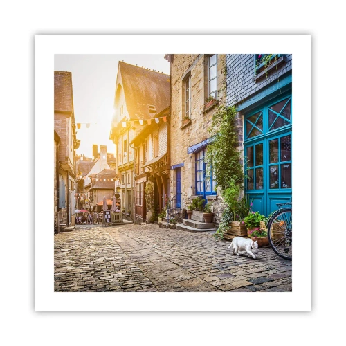 Plakat - Biały duch miasteczka - 50x50 cm