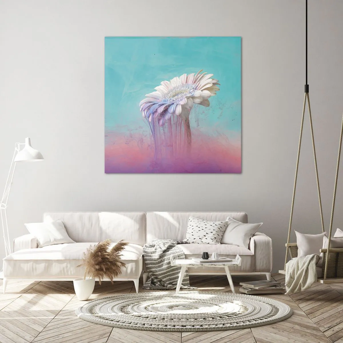 Obraz na płótnie - Zaświaty kwiatów - 40x40 cm