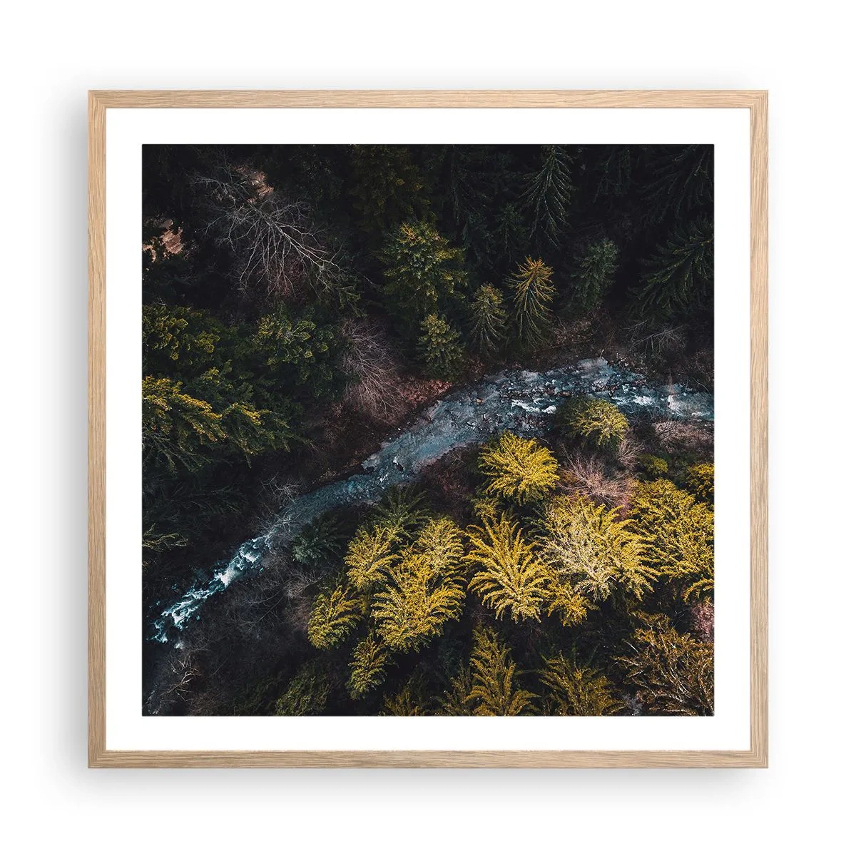 Plakat w ramie jasny dąb - Szybko, coraz szybciej - 60x60 cm