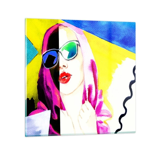 Obraz na szkle - Nie jestem biała i nie jestem czarna - 40x40 cm