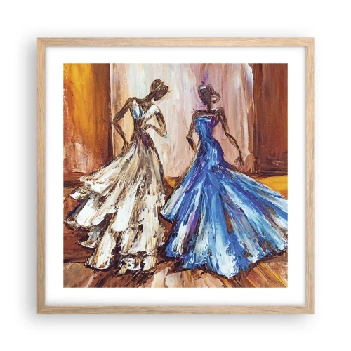 Plakat w ramie jasny dąb - Wdzięczny duet - 50x50 cm