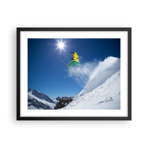 Plakat w czarnej ramie - Tańczący z górami - 50x40 cm