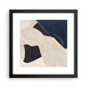Plakat w czarnej ramie - Kompozycja abstrakcyjna – kontrast barw - 30x30 cm