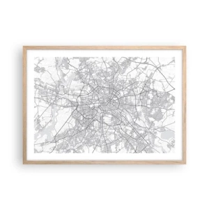 Plakat w ramie jasny dąb - Kwiat Berlina - 70x50 cm