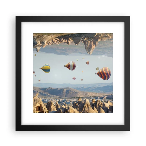 Plakat w czarnej ramie - Tu wszystko jest możliwe - 30x30 cm