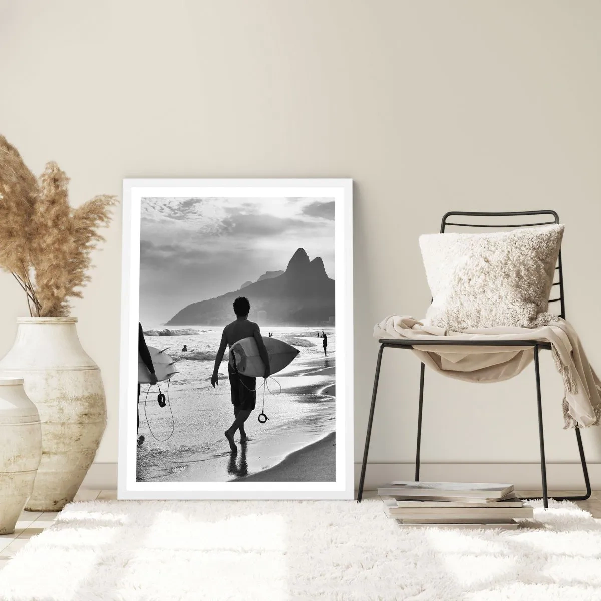 Plakat w białej ramie - Samba na jedną falę - 40x50 cm