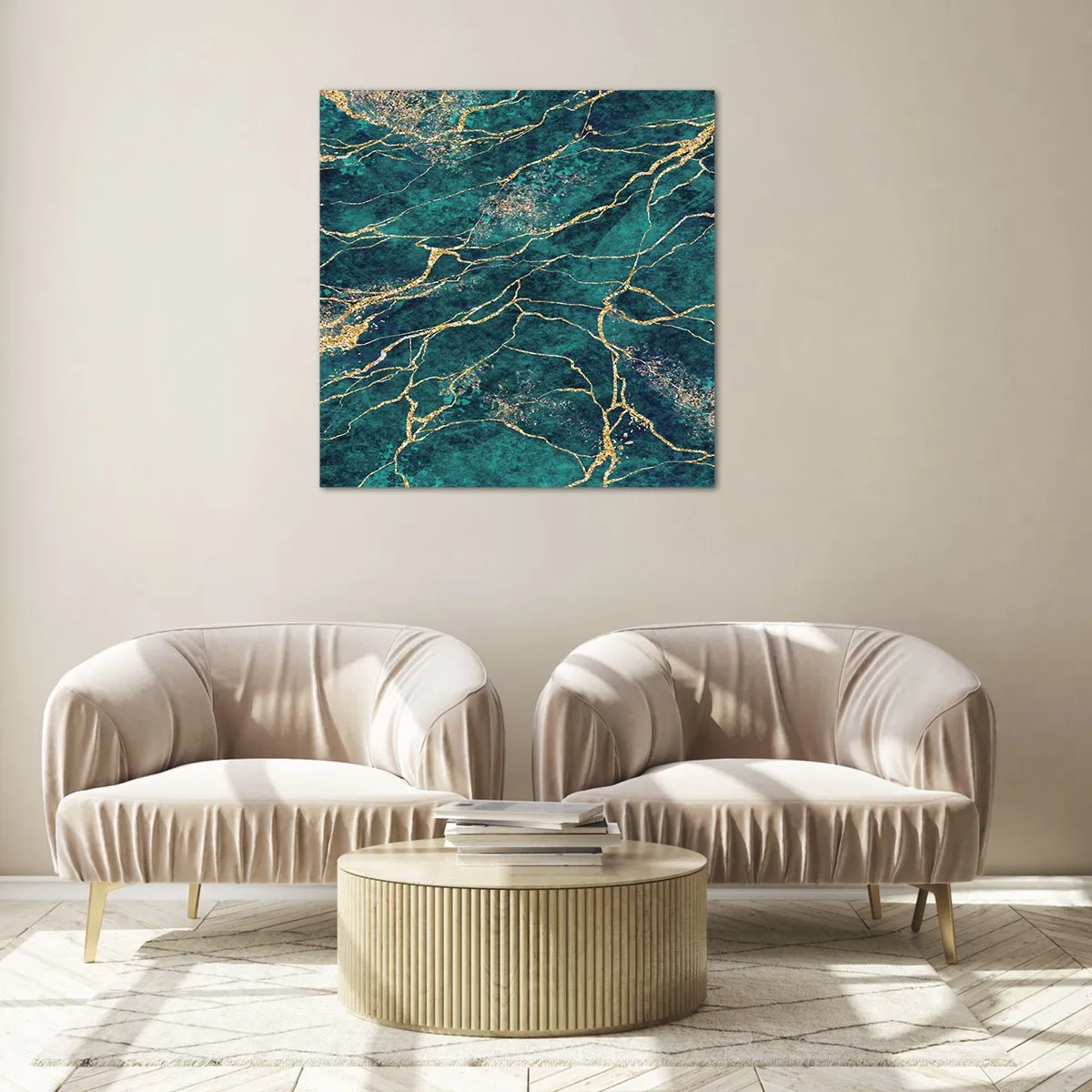 Obraz na szkle - Żyła złota - 40x40 cm