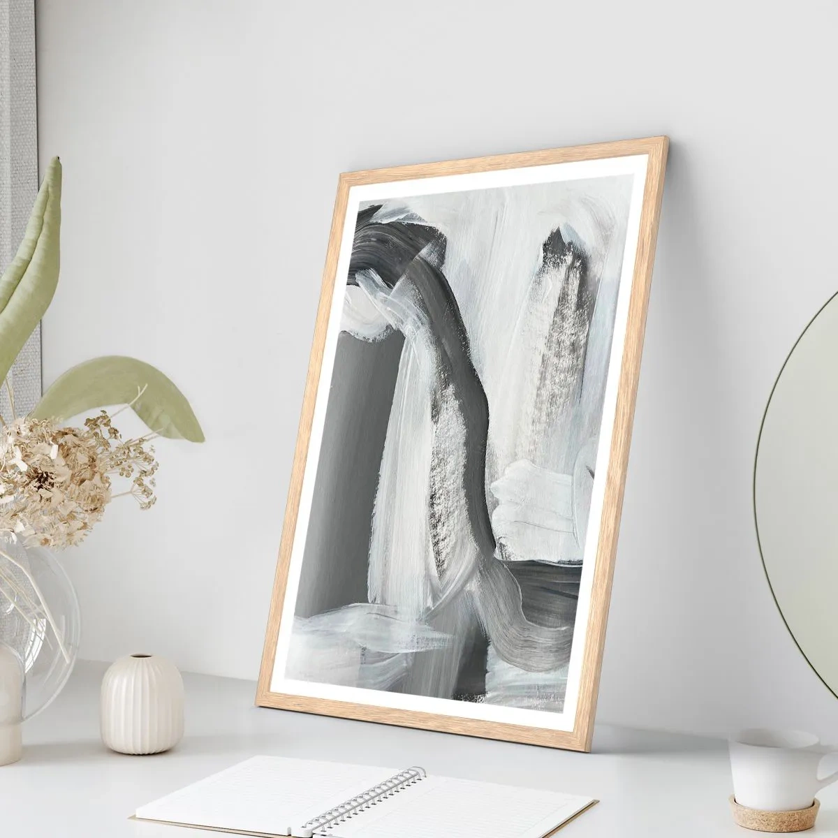 Plakat w ramie jasny dąb - Zdecydowanym ruchem - 70x100 cm