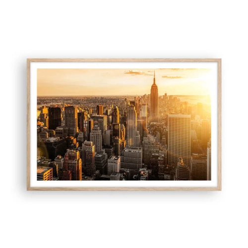 Plakat w ramie jasny dąb - Rosnąc w słońcu - 91x61 cm