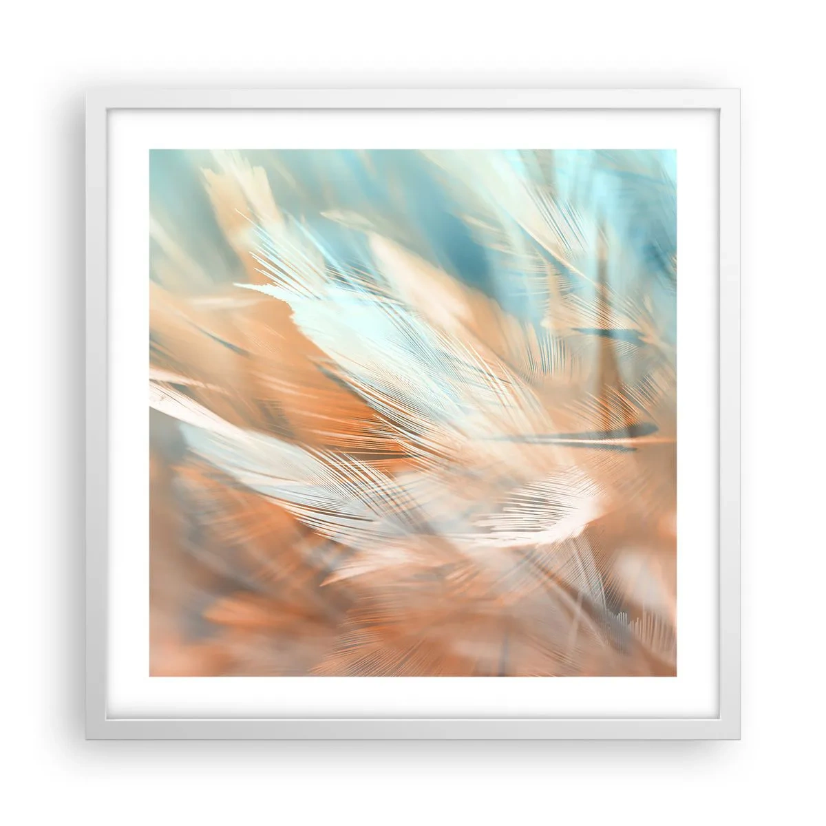 Plakat w białej ramie - W krainie łagodności - 50x50 cm