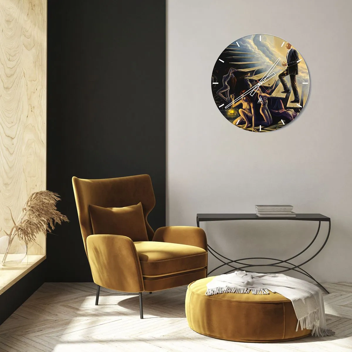 Zegar ścienny - Dantejska wędrówka ku światłu - 40x40 cm