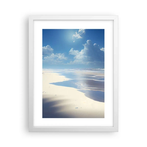 Plakat w białej ramie - Rajskie wakacje - 30x40 cm