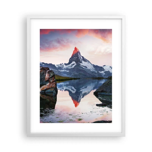 Plakat w białej ramie - Serce gór jest gorące - 40x50 cm
