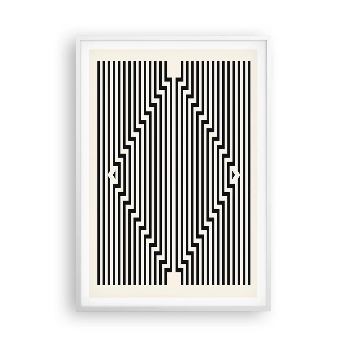 Plakat w białej ramie - Geometryczna iluzja - 70x100 cm