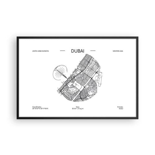 Plakat w czarnej ramie - Anatomia Dubaju - 91x61 cm