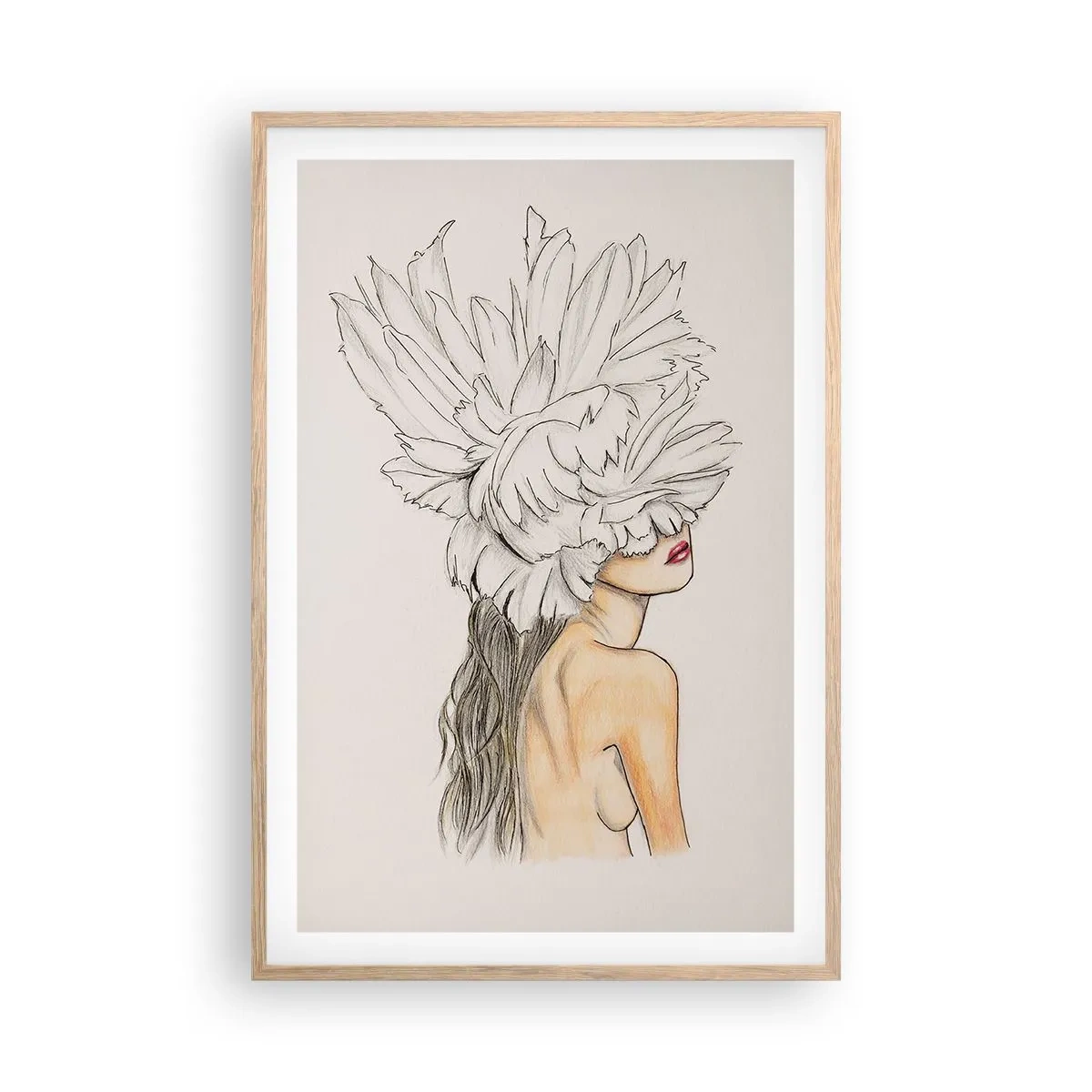 Plakat w ramie jasny dąb - Piękność ukoronowana - 61x91 cm