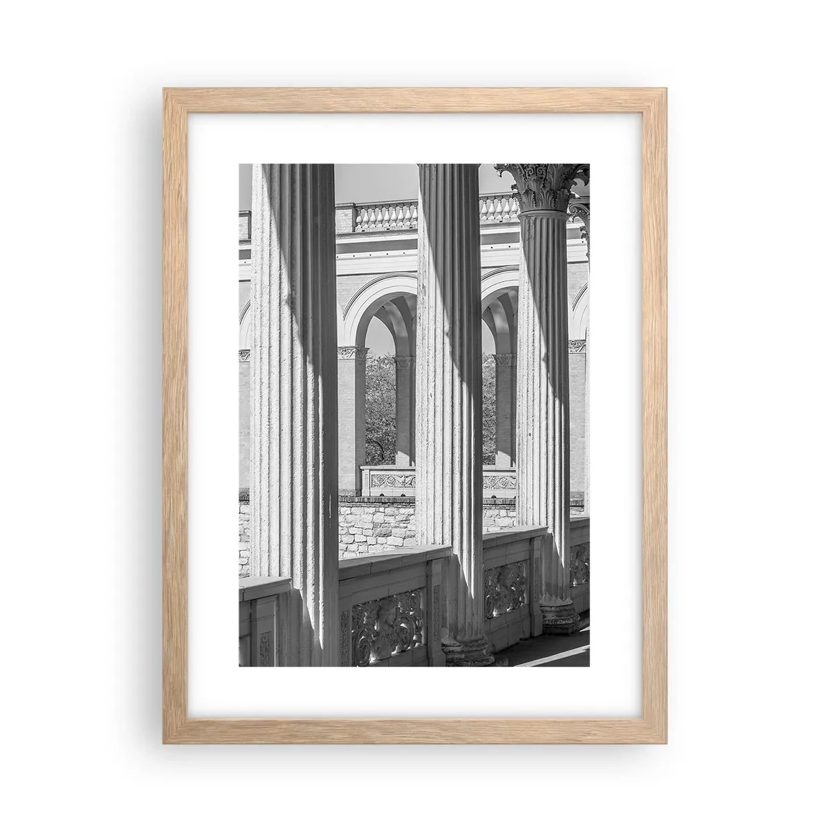 Plakat w ramie jasny dąb - Słoneczna arkada - 30x40 cm