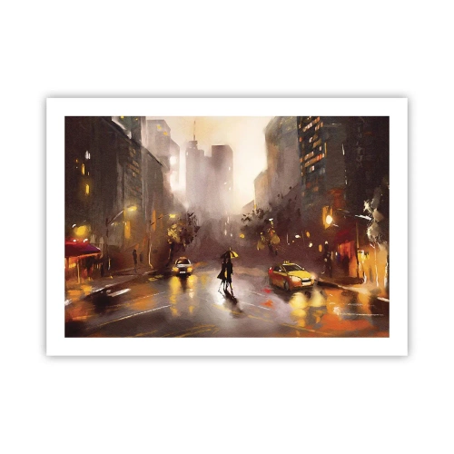 Plakat - W światłach Nowego Jorku - 70x50 cm