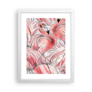 Plakat w białej ramie - Ptasi corps de ballet - 30x40 cm