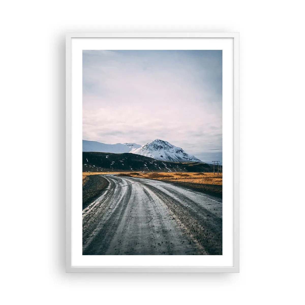 Plakat w białej ramie - W islandzkim klimacie - 50x70 cm