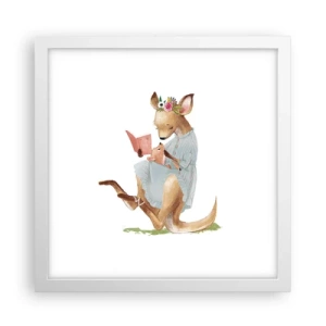 Plakat w białej ramie - Poczytaj mi, mamo - 30x30 cm