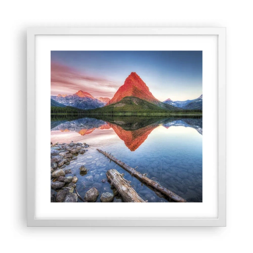 Plakat w białej ramie - Żar i chłód - 40x40 cm