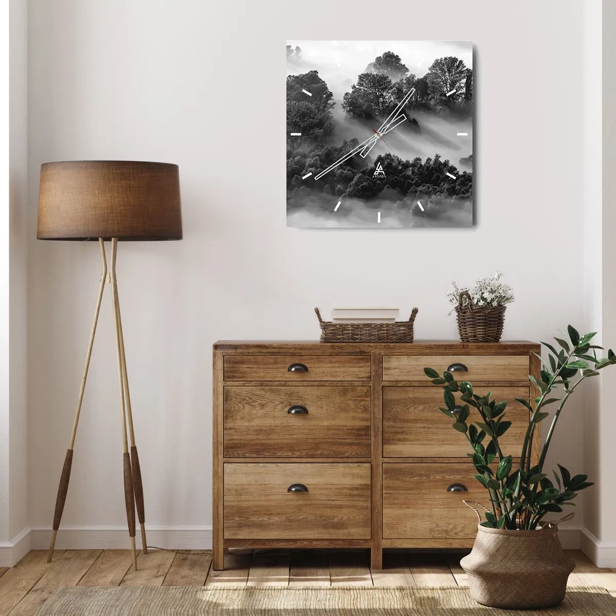 Zegar ścienny - Wstający ze snu - 40x40 cm