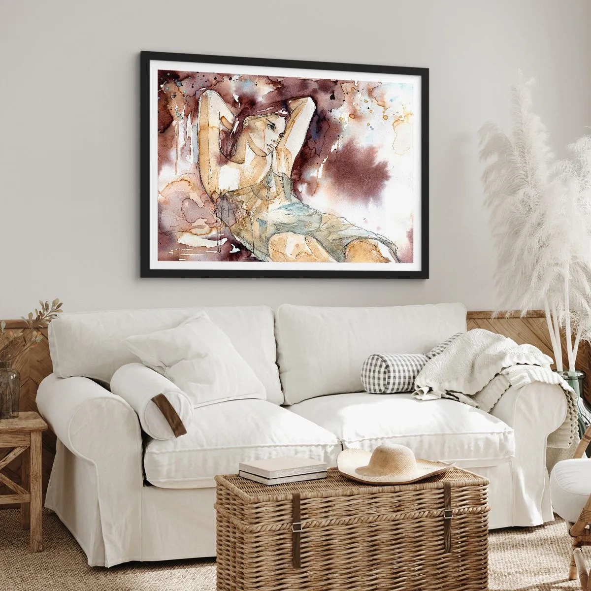 Plakat w czarnej ramie - W nastroju lila - 50x40 cm