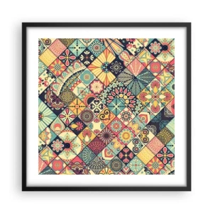 Plakat w czarnej ramie - Marokańskie klimaty - 50x50 cm