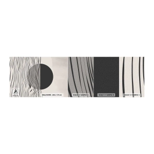 Fototapeta Próbka Samoprzylepna Deluxe Sticker - Kompozycja połowiczna - Abstrakcja, Sztuka, Czarno-Biały - 100x30 cm