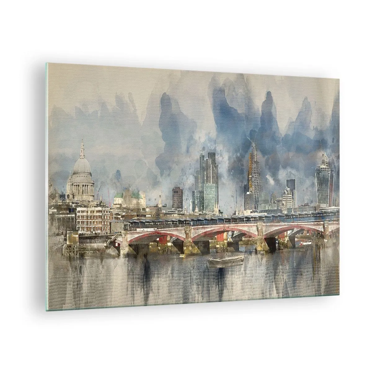 Obraz na szkle - Londyn w całej okazałości - 70x50cm - Londyn w całej okazałości - Nowoczesna dekoracja ścienna do salonu i sypialni ARTTOR