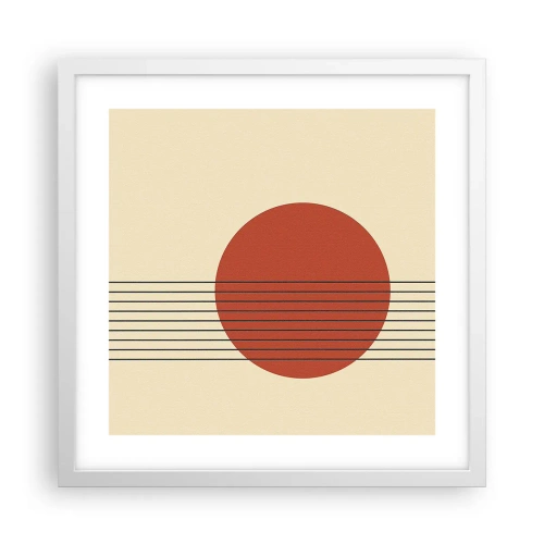 Plakat w białej ramie - W koło i dalej - 40x40 cm