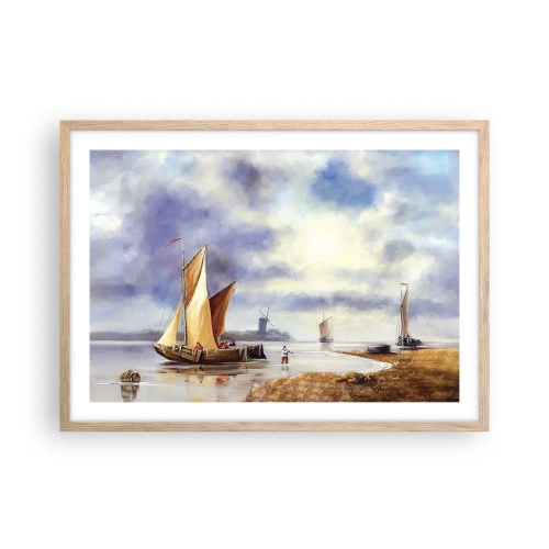 Plakat w ramie jasny dąb - Powrót żeglarzy - 70x50 cm