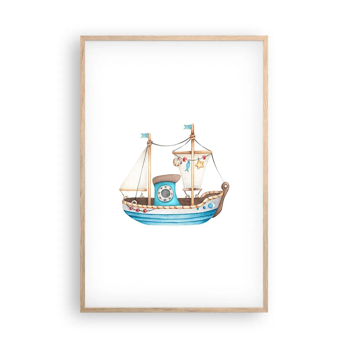 Plakat w ramie jasny dąb - Ahoj, przygodo! - 61x91 cm