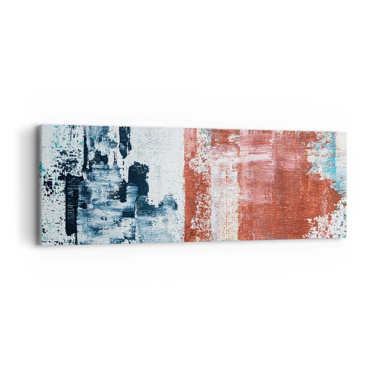 Obraz na płótnie - Abstrakcyjne pół na pół - 90x30 cm