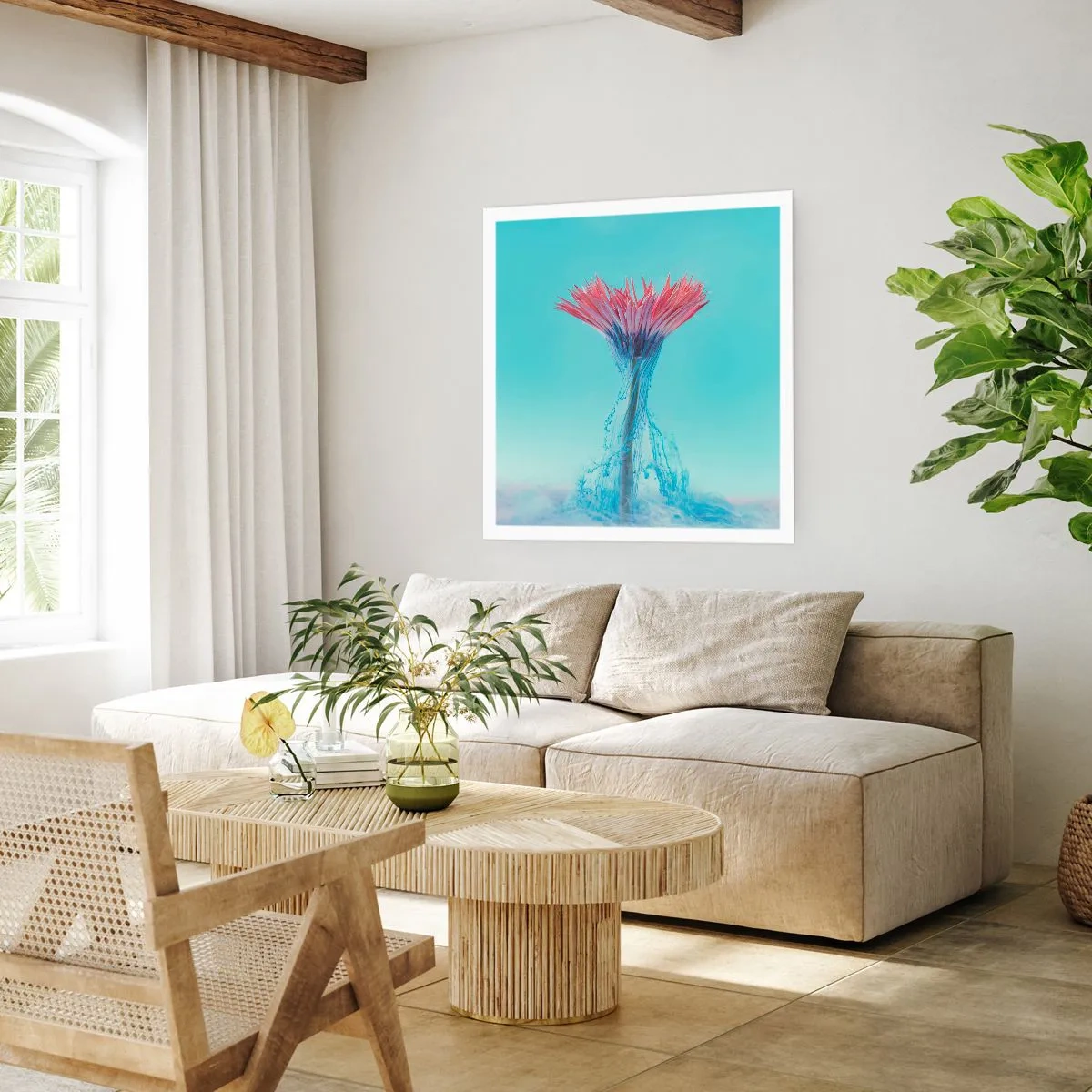 Plakat - W ożywczym objęciu - 40x40 cm