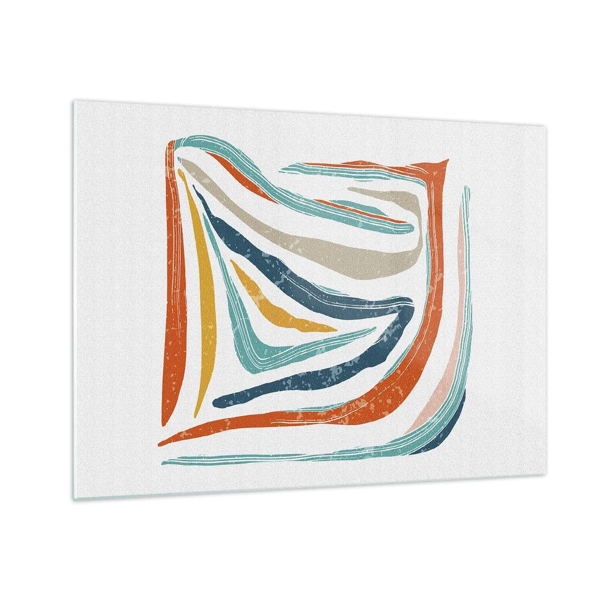 Obraz na szkle - Abstrakcja przyjaźnie uśmiechnięta - 70x50 cm
