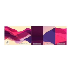 Fototapeta Próbka Samoprzylepna Deluxe Sticker - Fale purpury - Abstrakcja, Sztuka, Sztuka Nowoczesna - 100x30 cm