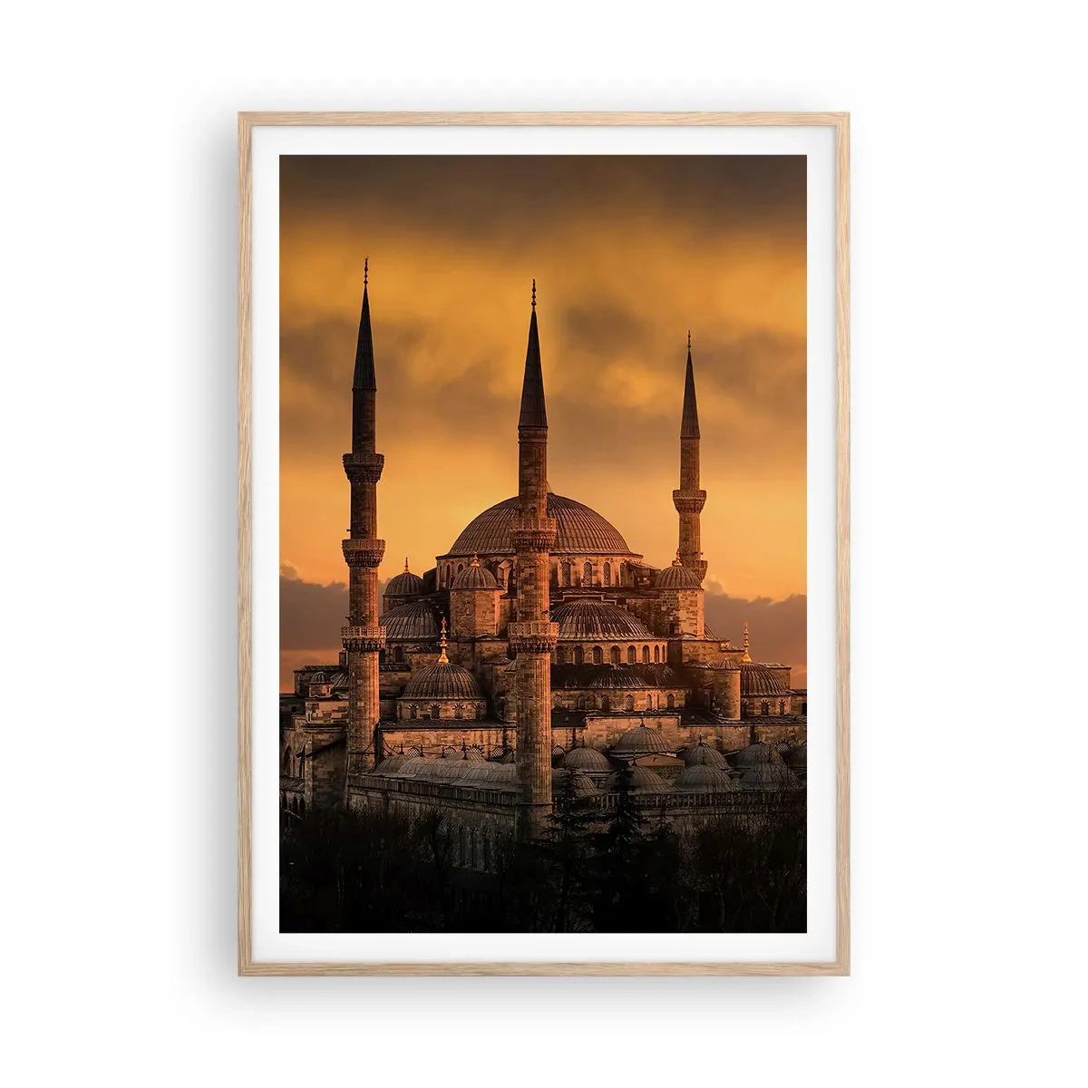 Plakat w ramie jasny dąb - Bóg jest wielki - 70x100 cm