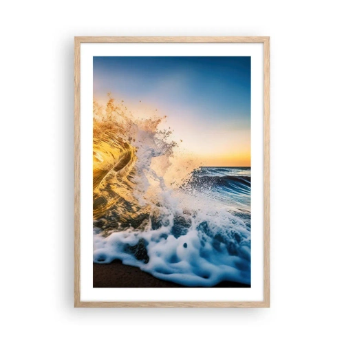 Plakat w ramie jasny dąb - Zabawa na piasku - 50x70 cm